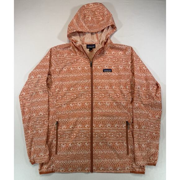 Patagonia Jackets & Blazers - Patagonia Bajadas Hoodie Womens size L Large Windbreaker Valley Flora 50+ UPF